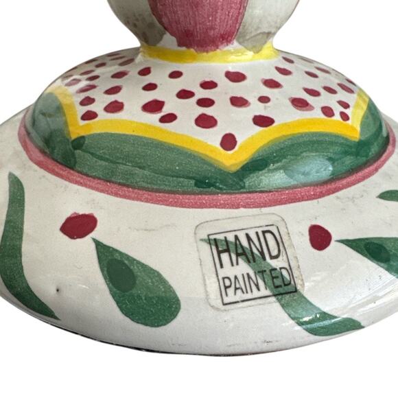 Cute Unique Boho Hand Painted 2.75” Candleholder - Picture 4 of 6